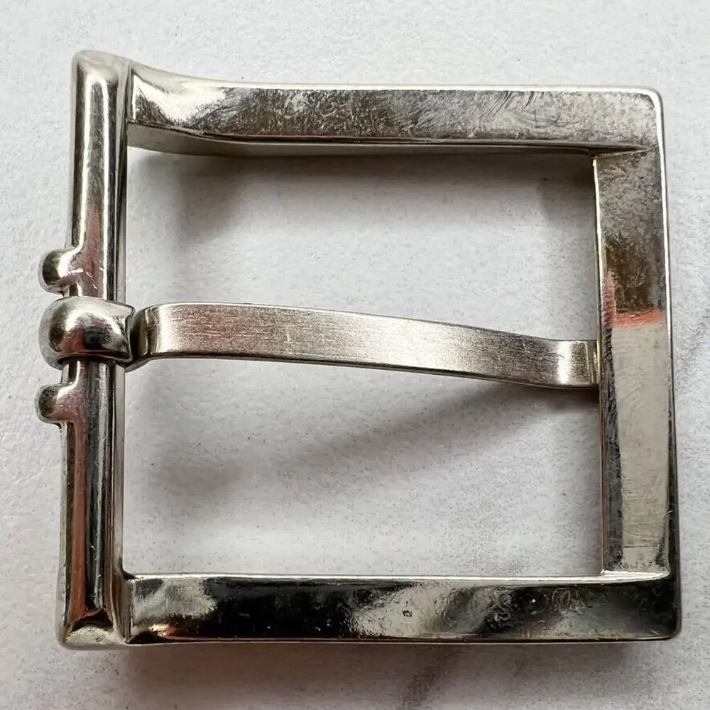 Silver Tone Simple Basic Belt Buckle